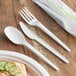 EcoChoice Wrapped Heavy Weight Compostable 6 1/2" White CPLA Knife, Fork, and Spoon - 250/Case Main Thumbnail 1