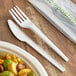 EcoChoice Wrapped Heavy Weight Compostable 6 1/2" White CPLA Knife and Fork - 250/Case Main Thumbnail 1