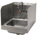 Advance Tabco 7-PS-56 Space Saving Hand Sink with Side Splash Guards - 12" x 16" Main Thumbnail 1