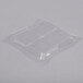 Fineline Tiny Temptations 6206-CL 7 1/4" x 7 1/4" Clear Disposable Plastic Tray - 120/Case Main Thumbnail 3