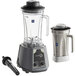 AvaMix BL2T64S 2 hp Commercial Blender with Toggle Control, 64 oz. Stainless Steel Jar, and 64 oz. Tritan Plastic Jar Main Thumbnail 2