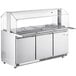 Avantco 72" Stainless Steel Refrigerated Salad Bar / Cold Food Table with Sneeze Guard, Pan Cover, and Tray Slide