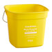 A yellow 10-quart multi-purpose cleaning pail with a metal handle.