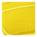 A yellow cleaning pail with quart measurement markings on the inside.