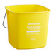 A yellow 6-quart multi-purpose cleaning pail with a metal handle.