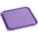A purple square Carlisle lid on a square container.