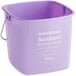A purple Noble Products King-Pail sanitizing pail with a handle.