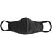 A black Mercer Culinary anatomical protective face mask with straps.