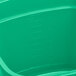 A green 10-quart detergent pail with measurement markings on the side.