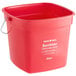 A red Noble Products King-Pail with a handle.