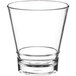 An Acopa Endure Tritan plastic rocks glass with a clear bottom on a white background.