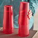 Choice 20 oz. Red SAN Plastic Pebbled Tumbler - 12/Pack Main Thumbnail 4