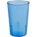 A blue plastic Choice tumbler with a pebbled texture.