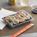 Emperor's Select 4 1/2" x 6 1/2" Medium Sushi Container with Lid - 50/Pack Main Thumbnail 1