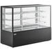 Avantco BC-72-SB 72" Black Square Refrigerated Bakery Display Case with LED Lighting Main Thumbnail 3