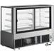 Avantco BC-72-SB 72" Black Square Refrigerated Bakery Display Case with LED Lighting Main Thumbnail 4