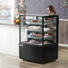 Avantco BC-36-SB 36" Black Square Refrigerated Bakery Display Case with LED Lighting Main Thumbnail 1