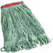 A Rubbermaid green blend wet mop head with fringes.