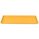 A yellow rectangular tray on a white background.