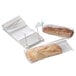 Choice 12" x 4" x 19" 1 Mil Clear Gusseted LDPE Bread Bag on Wicket Dispenser - 1000/Case Main Thumbnail 1