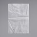 A clear polyethylene Choice layflat bag with creases on a white background.