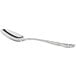 An Acopa Capulet stainless steel teaspoon with a white background.