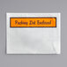 A white envelope with the words "packing list" printed on a label.