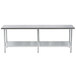 Advance Tabco ELAG-308-X 30" x 96" 16 Gauge Stainless Steel Work Table with Galvanized Undershelf Main Thumbnail 2