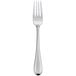 A close-up of a silver Oneida Lumos dinner fork with a white background.