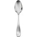A Oneida Voss II stainless steel spoon with a silver handle and oval bowl.