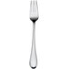 A Oneida Lumos stainless steel table fork with a silver handle on a white background.