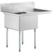 A Regency stainless steel one compartment sink with a right drainboard.