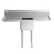 Regency 66" 16 Gauge Stainless Steel One Compartment Commercial Sink with Galvanized Steel Legs and 2 Drainboards - 18" x 18" x 14" Bowl Main Thumbnail 5