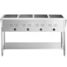 An Avantco stainless steel open well steam table with an undershelf.