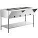 Avantco STE-4SA Four Pan Open Well Electric Steam Table with Undershelf - 120V, 2000W Main Thumbnail 2