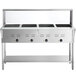 Avantco STE-4SGH Four Pan Open Well Electric Steam Table with Undershelf, Overshelf, and Sneeze Guard - 208/240V, 3000W Main Thumbnail 4