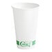 A white EcoChoice paper hot cup with green text.
