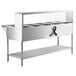 Avantco STE-5SG Five Pan Open Well Electric Steam Table with Undershelf, Overshelf, and Sneeze Guard - 208/240V, 3750W Main Thumbnail 3