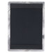 A black rectangular Menu Solutions aluminum board with a white border.