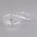 Genpak 4 oz. Clear Hinged Deli Container - 100/Pack Main Thumbnail 3