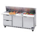 Beverage-Air SPED72HC-10-6 Elite Series 72" 6 Drawer Refrigerated Sandwich Prep Table Main Thumbnail 1