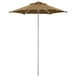 Lancaster Table & Seating 6' Champagne Push Lift Umbrella with 1 1/2" Aluminum Pole Main Thumbnail 3
