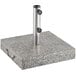 A Lancaster Table & Seating metal pole on a square granite stone base.
