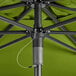Lancaster Table & Seating 6' Moss Green Push Lift Umbrella with 1 1/2" Aluminum Pole Main Thumbnail 5
