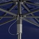 Lancaster Table & Seating 6' Navy Blue Push Lift Umbrella with 1 1/2" Aluminum Pole Main Thumbnail 5