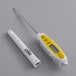 A white and yellow CDN digital pocket probe thermometer with rotating display.