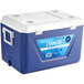 A blue and white Choice cooler with the words "Choice Cooler" on it.
