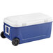Choice Blue 84 Qt. Cooler with Wheels and Tow Handle Main Thumbnail 3