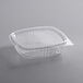 Choice 8 oz. Clear RPET Hinged Deli Container - 50/Pack Main Thumbnail 3