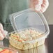 Choice 8 oz. Clear RPET Hinged Deli Container - 50/Pack Main Thumbnail 1